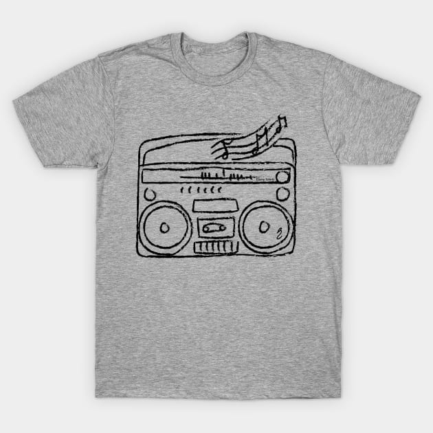 Boom Box T-Shirt by Ebony T-shirts